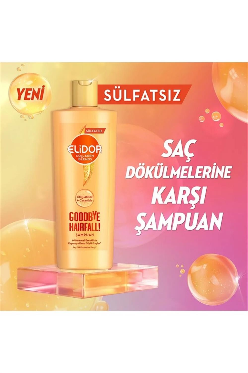 Elidor Goodbye Hairfall Sülfatsız Şampuan Dökülme Karşıtı Etki 350 ml