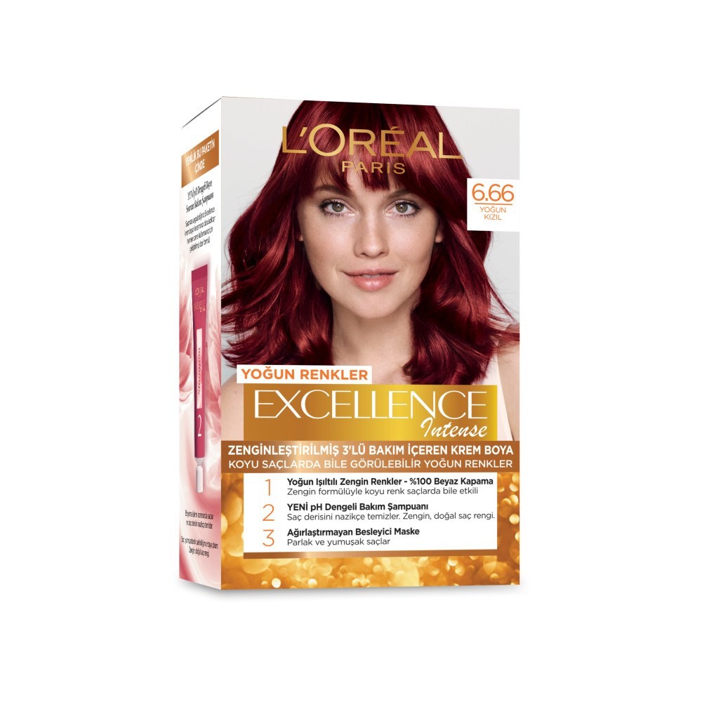 Loreal Paris Saç Boyası Excellence Intense 6.66 Yoğun Kızıl