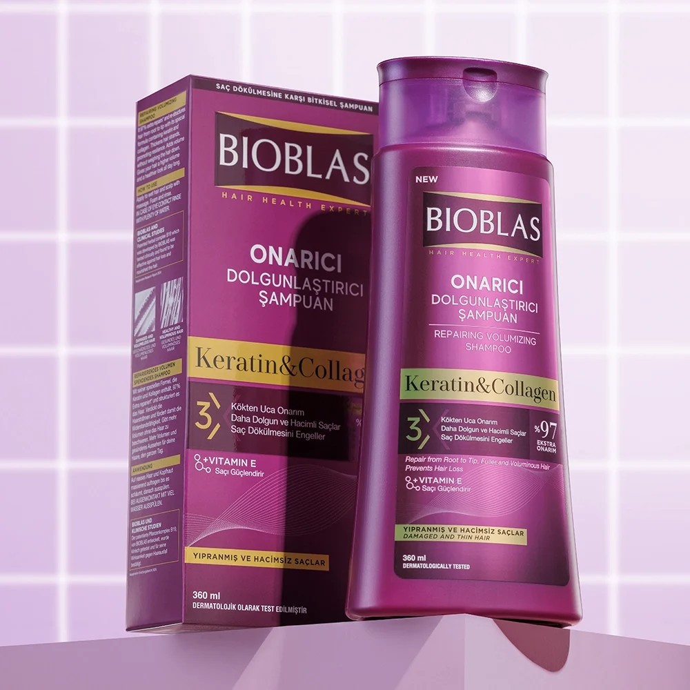 Bioblas Şampuan - Saç Dökülmesine Karşı Hacim Etkili Collagen-Keratin Özlü 360 ml