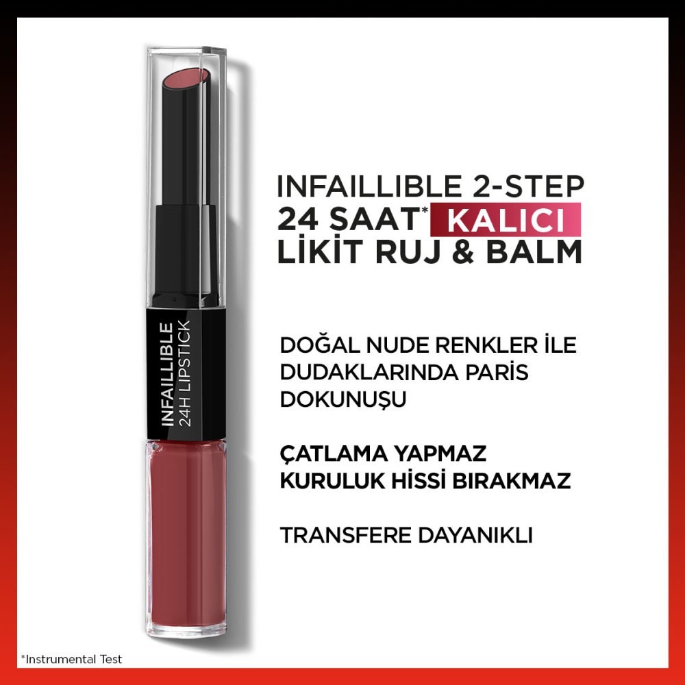 Loreal Paris Ruj Infaillable 24HR Lipstick 801 Toujours Toffee