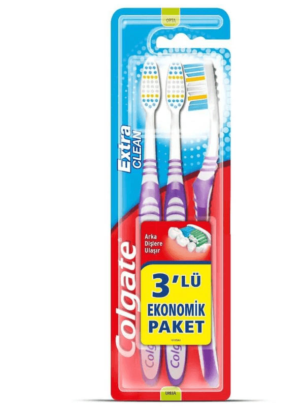 Colgate Extra Clean Colors Diş Fırçası 2+1