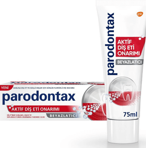 Paradontax Diş Macunu 75Ml Aktif Diş Eti Onarımı Beyazlatıcı