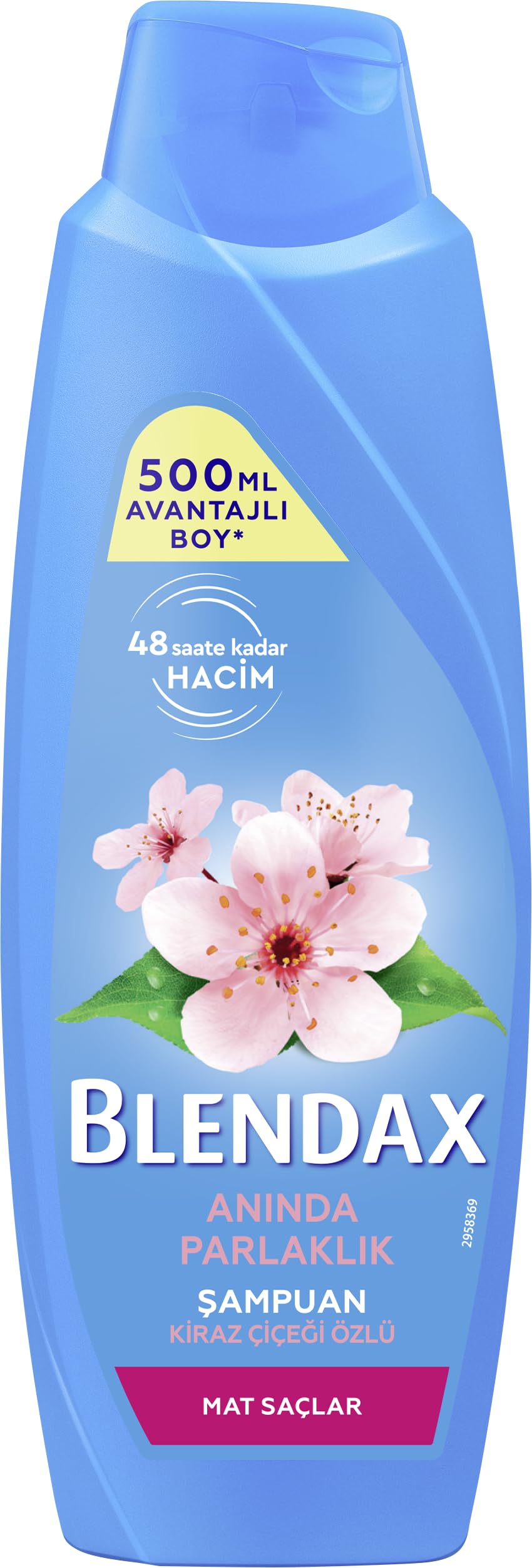 Blendax Şampuan Anında Parlaklık ve Yumuşaklık Etkili Kiraz Çiçeği Özlü 500 ml
