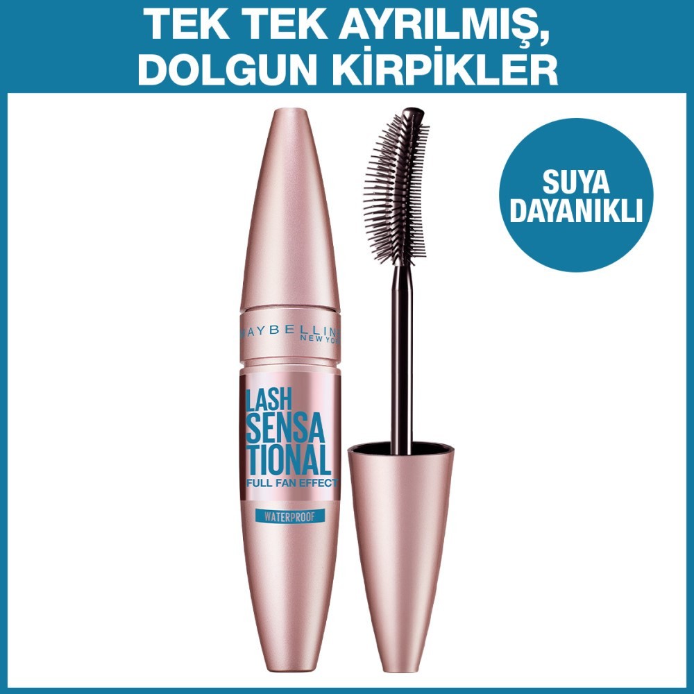 Maybelline New York Suya Dayanıklı Siyah Maskara Lash Sensational Multiplying Mascara Intense Black