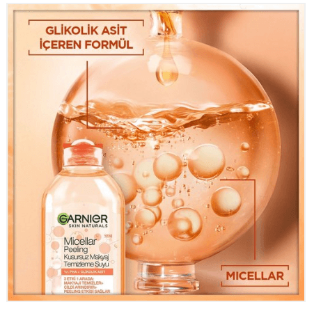 Garnier Micellar Peeling Kusursuz Makyaj Temizleme Suyu 400 ml