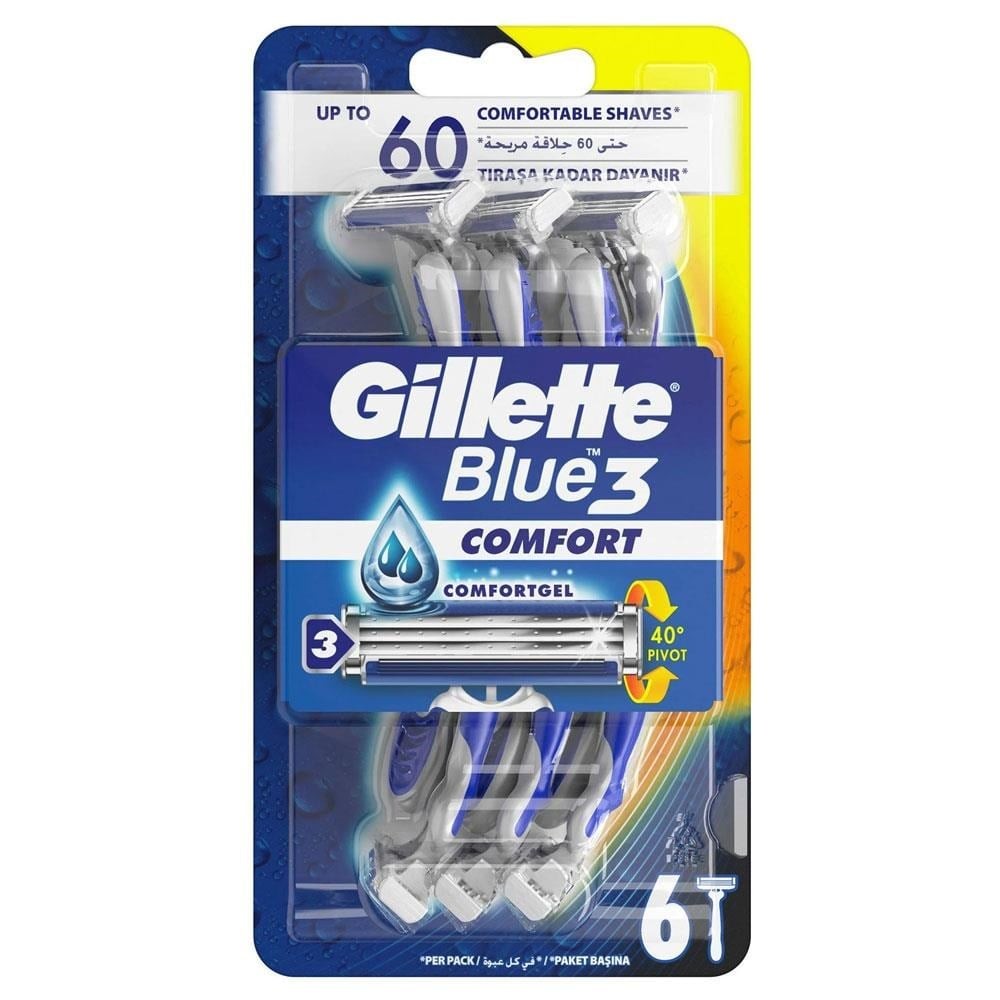 Gillette Blue 3 Comfort Kullan At Tıraş Bıçağı 6lı