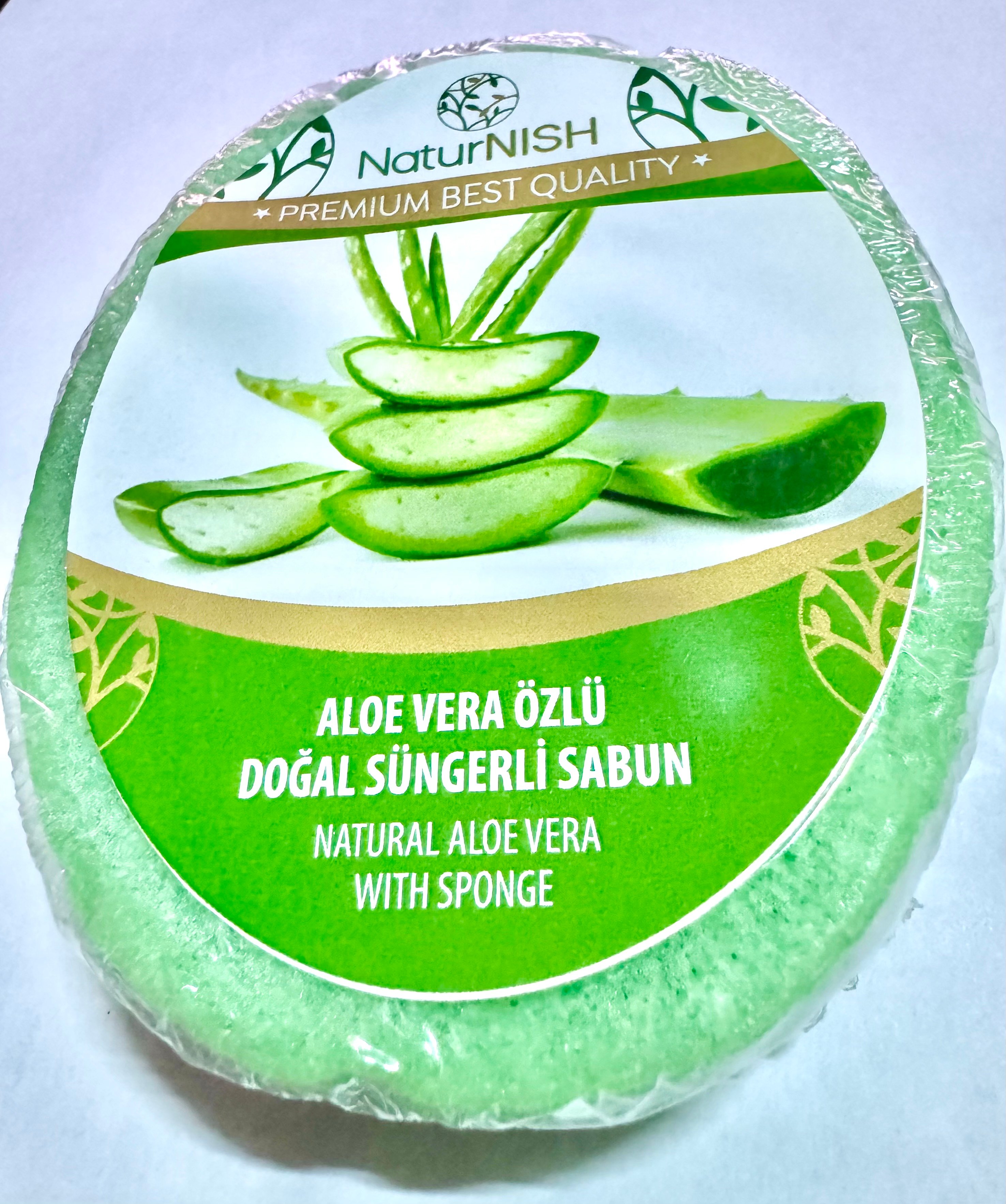 Naturnısh  Sabun 135 gr Aloe vera  Özlü Süngerli