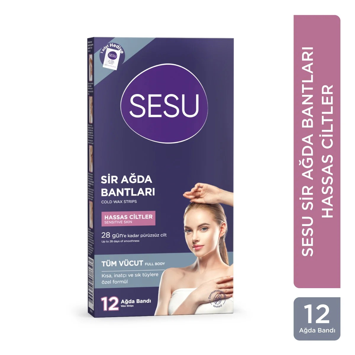 Sesu Sir Ağda Bantları Vücut Hassas Ciltler 12'li