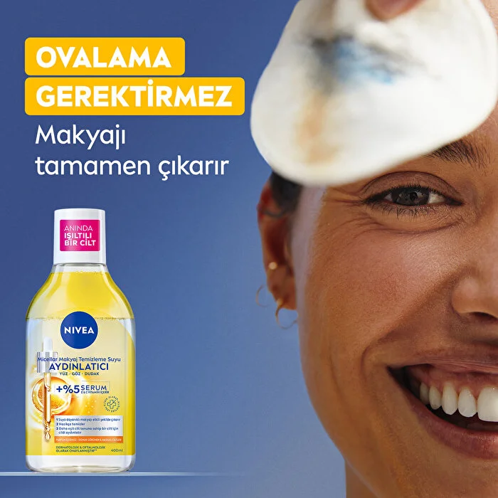 Nivea Micellar Makyaj Temizleme Suyu Serum İçerikli Aydınlatıcı 400 ml