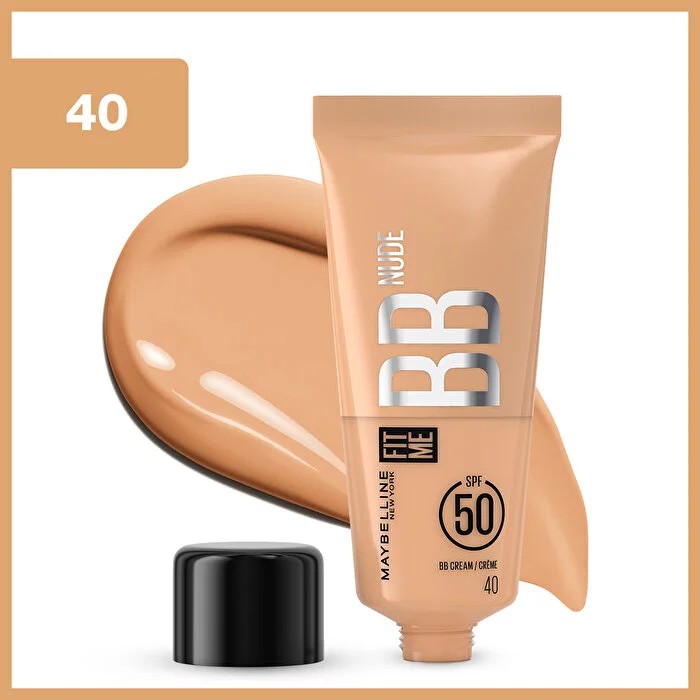 Maybelline New York Fit Me Nude Cilt Bakımı Etkili Nemlendirici SPF50 BB Krem 40