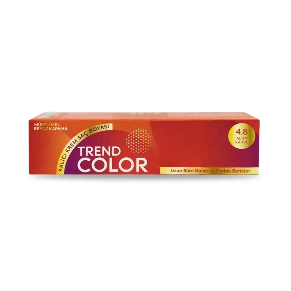 Trend Color Tüp Saç Boyası 4.8 Altın Kahve 50 ml | TREND COLOR