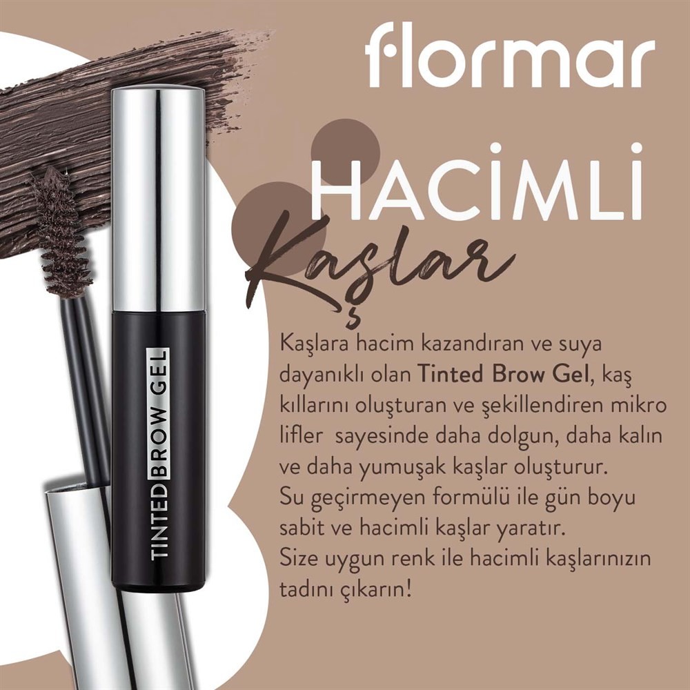 Flormar Kaş Jeli &amp; Maskarası Tinted Brow Gel 04