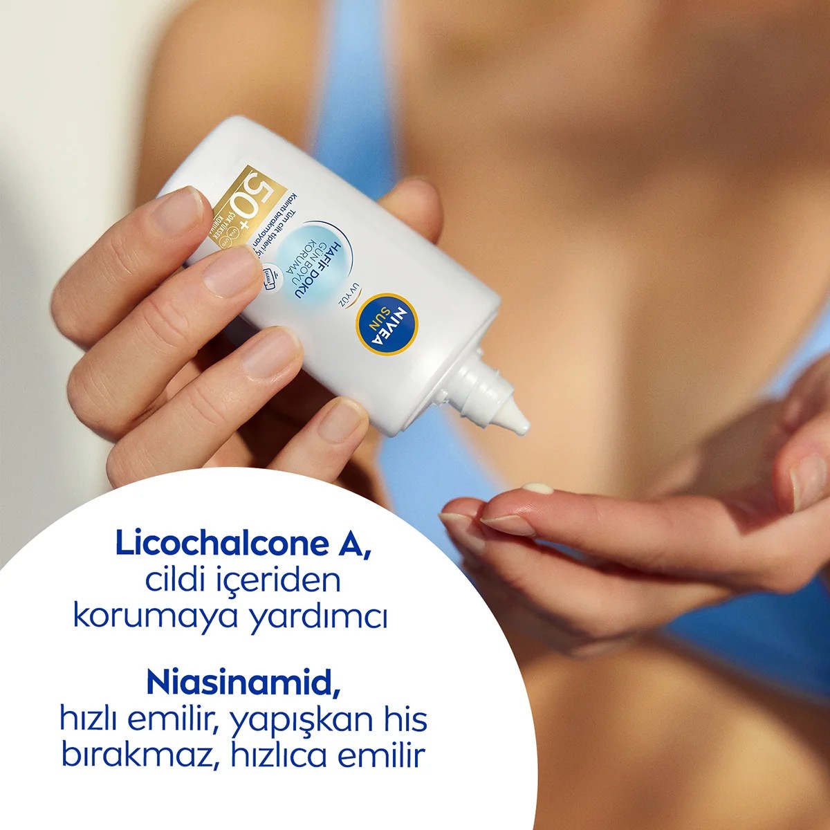 Nivea Sun Hafif Dokulu Güneş Koruyucu Yüz Kremi 50SPF 40 ml