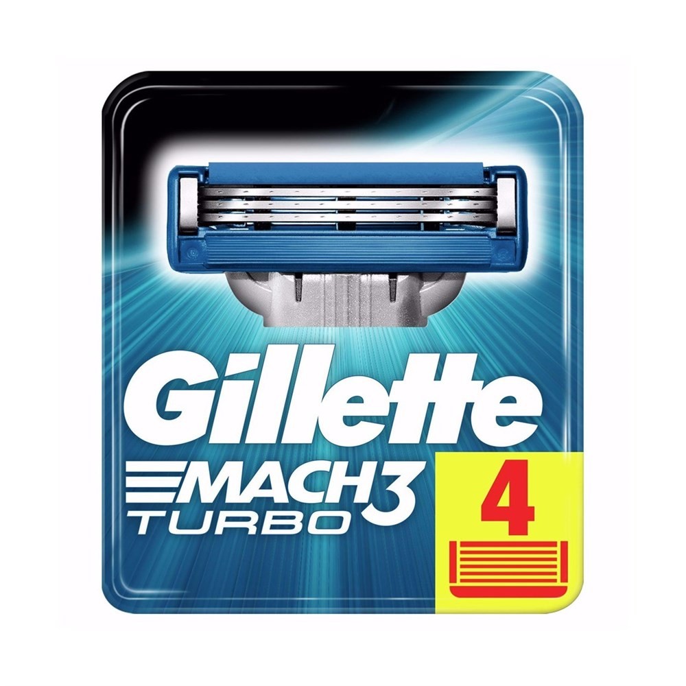 Gillette Mach3 Turbo Bıçak 4lü