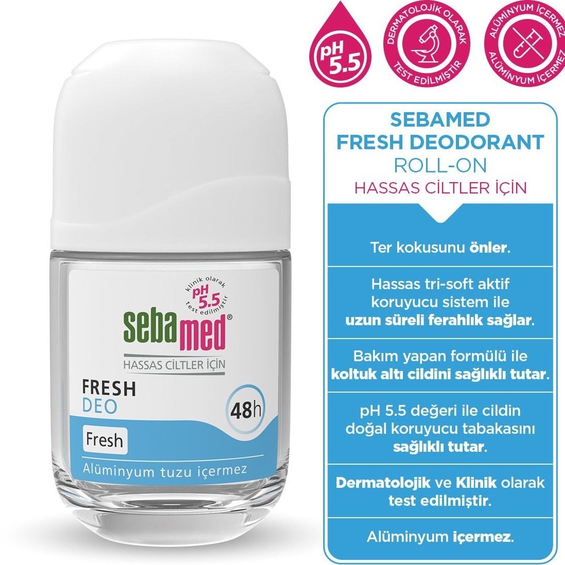 Sebamed Fresh 48H Unisex Roll-On Deodorant 50 ML