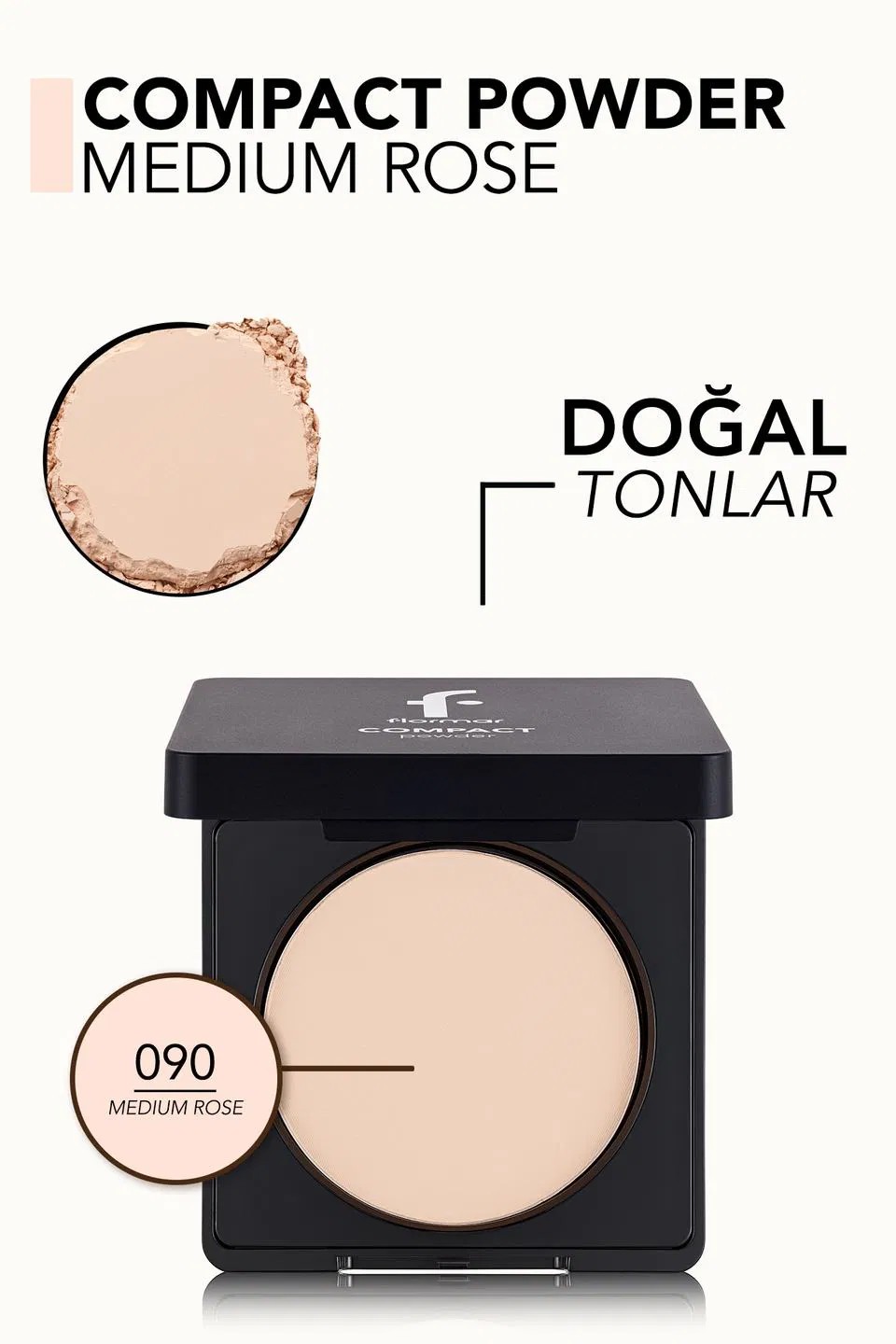 Flormar Pudra - Compact Powder 90 Medium Rose