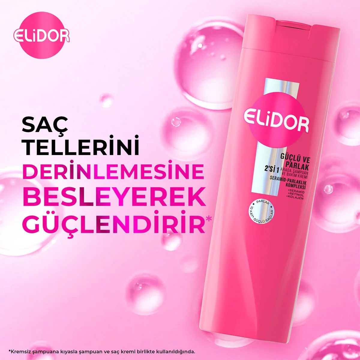 ELİDOR Şampuan ve Saç Bakım Kremi Güçlü ve parlak 2si 1 Arada 400 ml