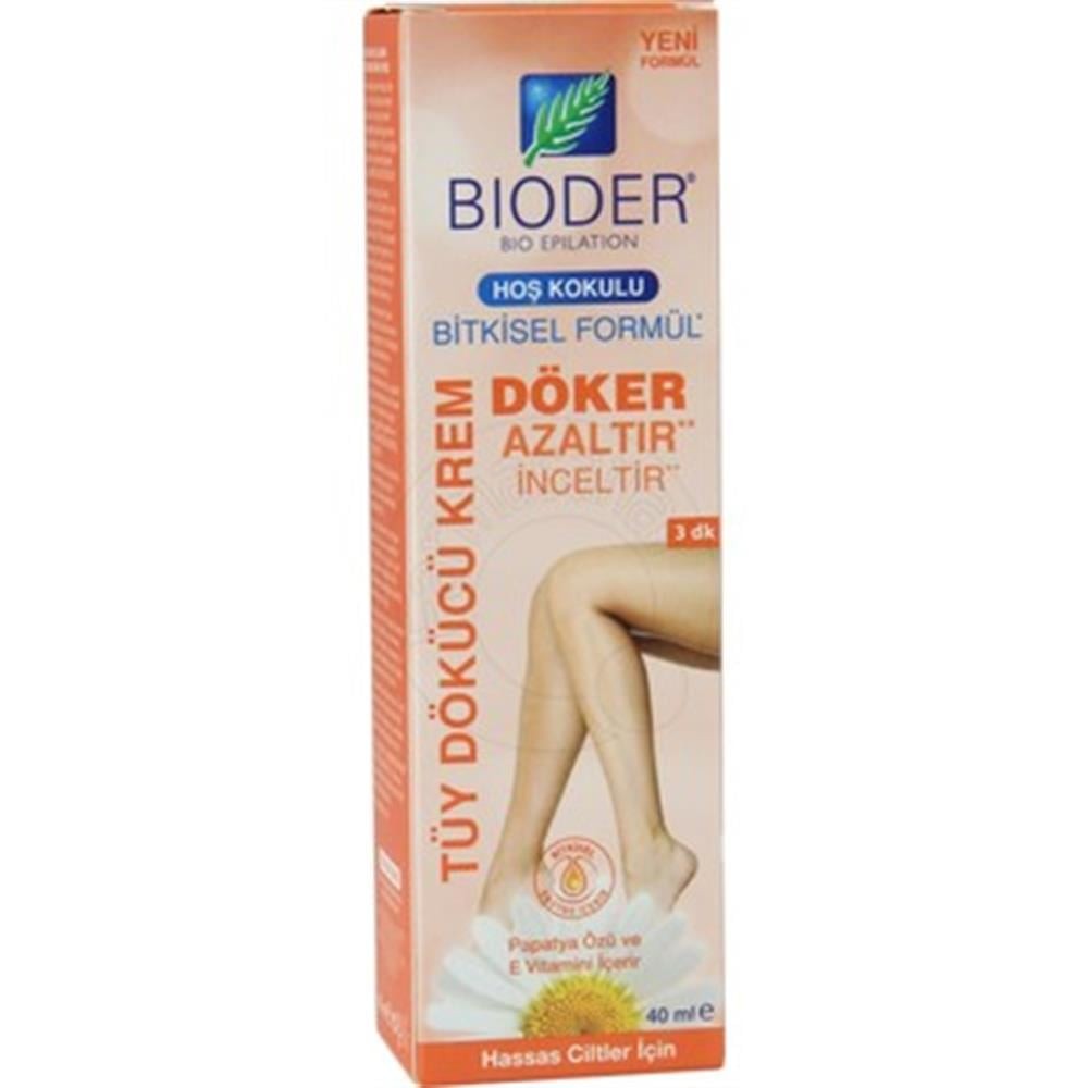 Bioder Tüy Dökücü Krem - Hassas Cilt Papatya Özlü 40 ml