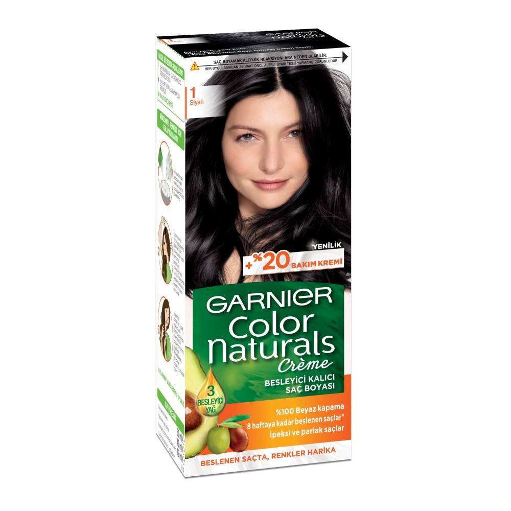 Garnier Color Naturals Saç Boyası 1/0 Siyah