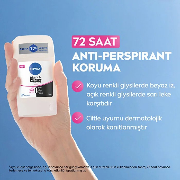 Nivea Stick Deodorant Black&White Invisible Clear Women 50 ml