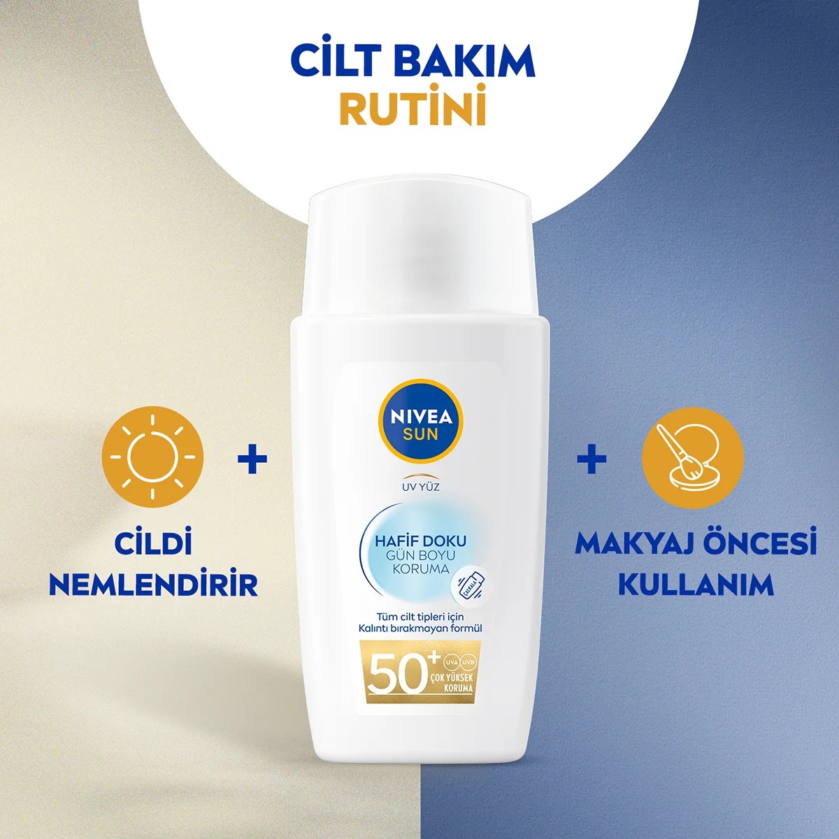 Nivea Sun Hafif Dokulu Güneş Koruyucu Yüz Kremi 50SPF 40 ml
