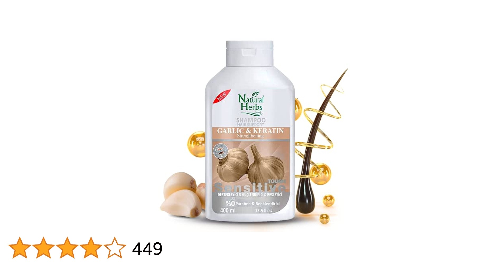 Seed Natural Herbs Sarımsaklı ve Keratinli Şampuan 400 ml