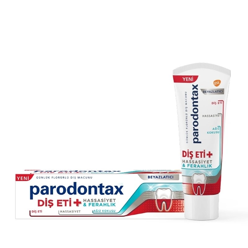 Parodontax Diş Eti+ Hassasiyet ve Ferahlık Beyazlatıcı Diş Macunu 75 ml
