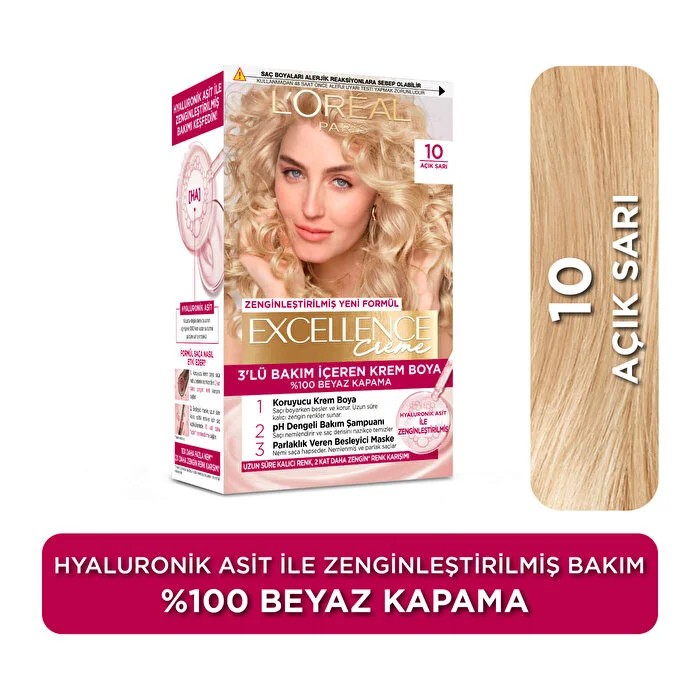 Loreal Paris Excellence Creme Saç Boyası Açık Sarı 10