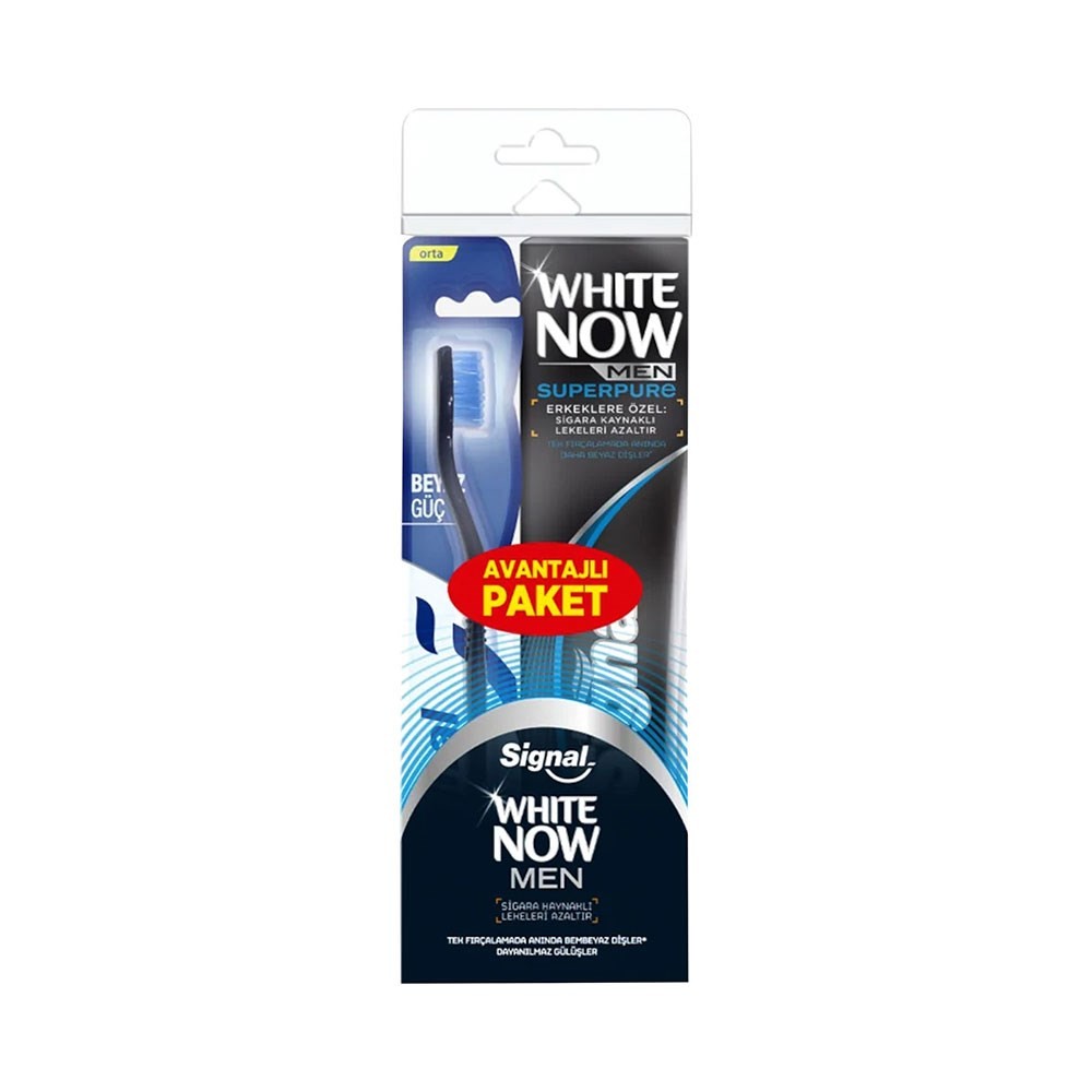 Signal Men Diş Macunu - White Now 75 ml + Diş Fırçası