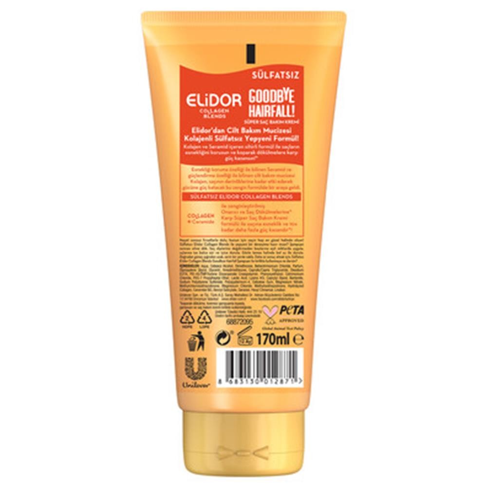 Elidor Goodbye Hairfall Collagen Blends Sülfatsız Saç Bakım Kremi Saç Dökülme Karşıtı 170 ml