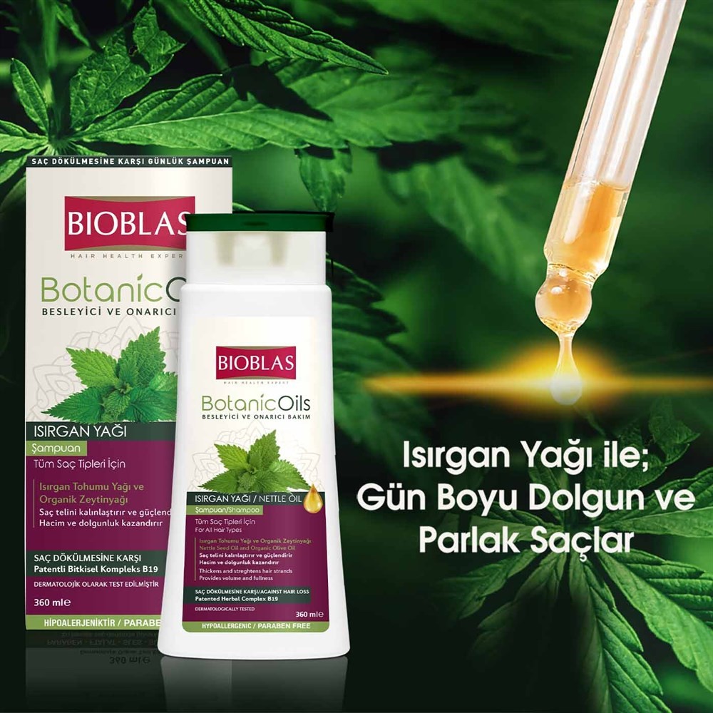 Bioblas Botanic Oils Şampuan Isırgan Yağı Özlü 360 ml