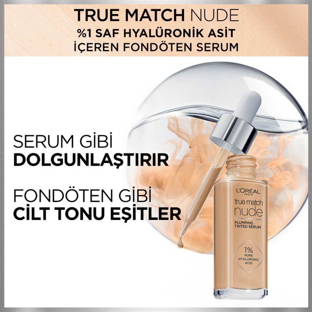 Loreal Paris Fondöten Serum True Match Nude 2-3 Light 30 ml