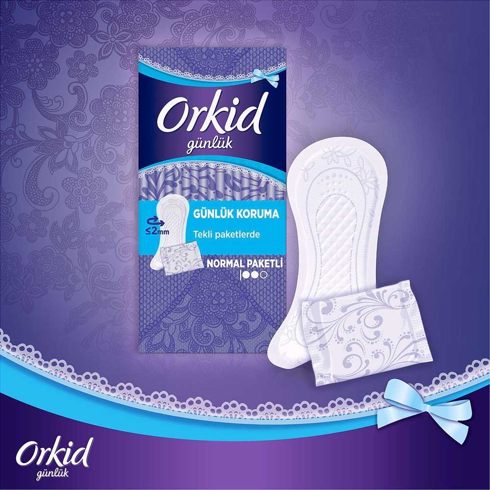 Orkid Yaprak Günlük Ped Normal Tekli Paket 20li