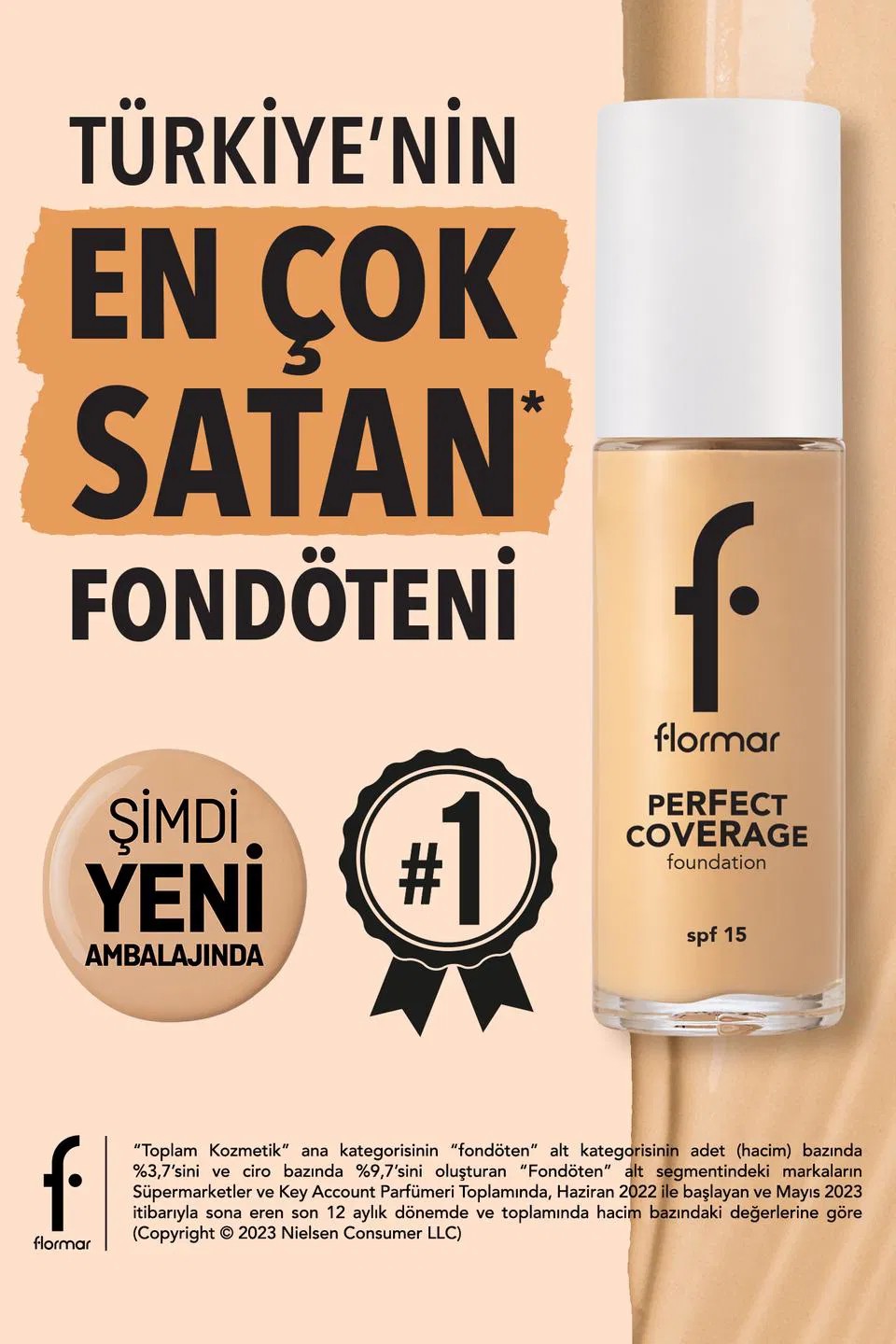 Flormar Perfect Coverage Foundation 105 Porcelain Ivory