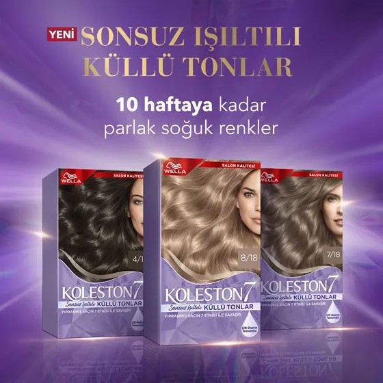 Wella Koleston Supreme Saç Boyası 8/1 Açık Küllü Kumral (Sonsuz Işıltılı Küllü Tonlar)
