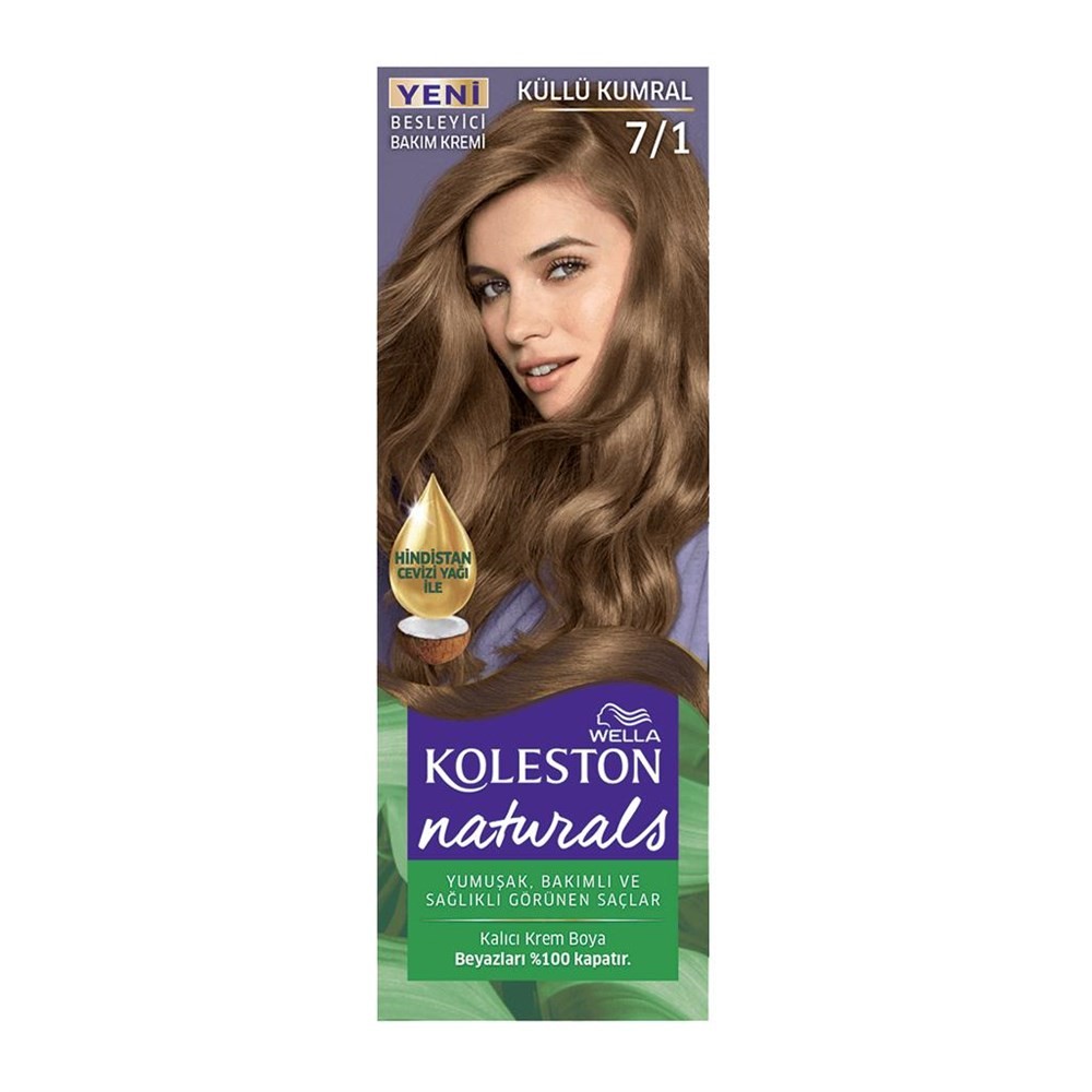 Koleston Naturals Kit Saç Boyası 7/1 Küllü Kumral