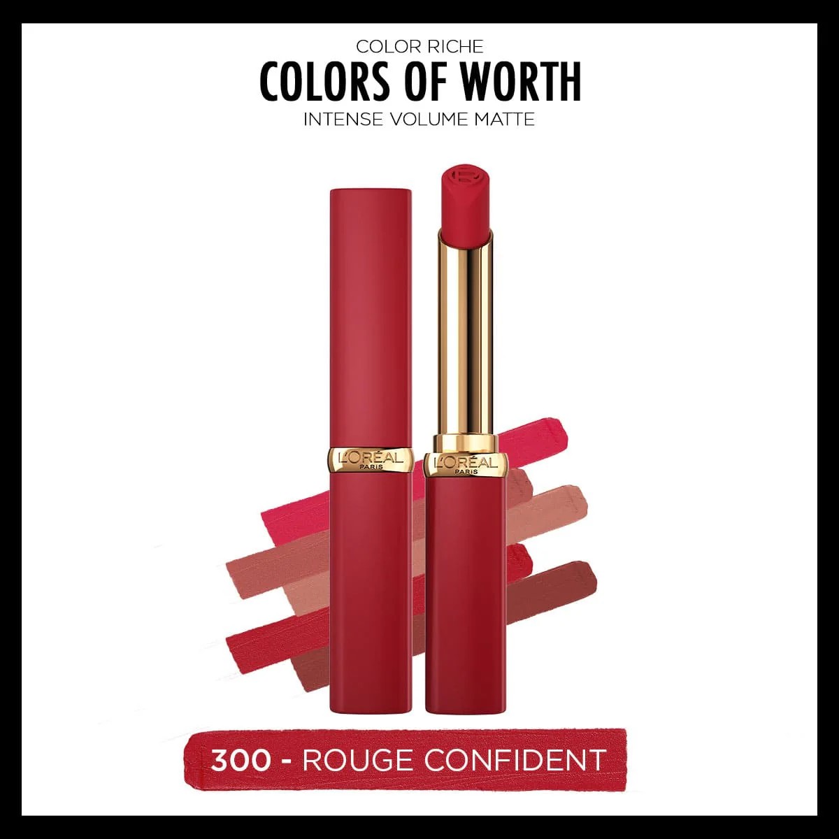 LOREAL PARIS MAKEUP Ruj Color Riche Volume Mat 300 Rouge Confident