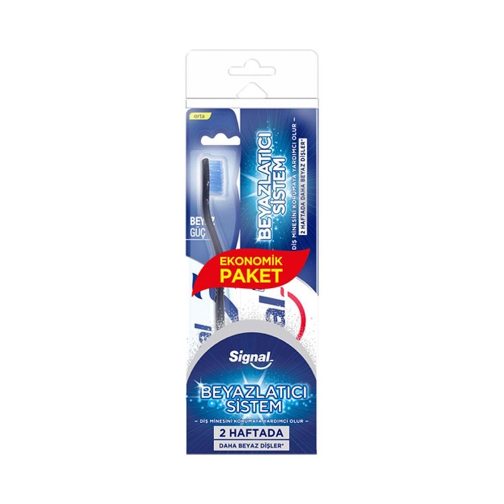 Signal Beyazlatıcı Sistem 75 ml + Diş Fırçası Hediyeli Set