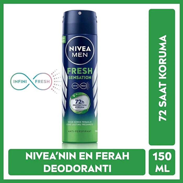 Nivea Men Fresh Sensation Erkek Sprey Deodorant 150 ml