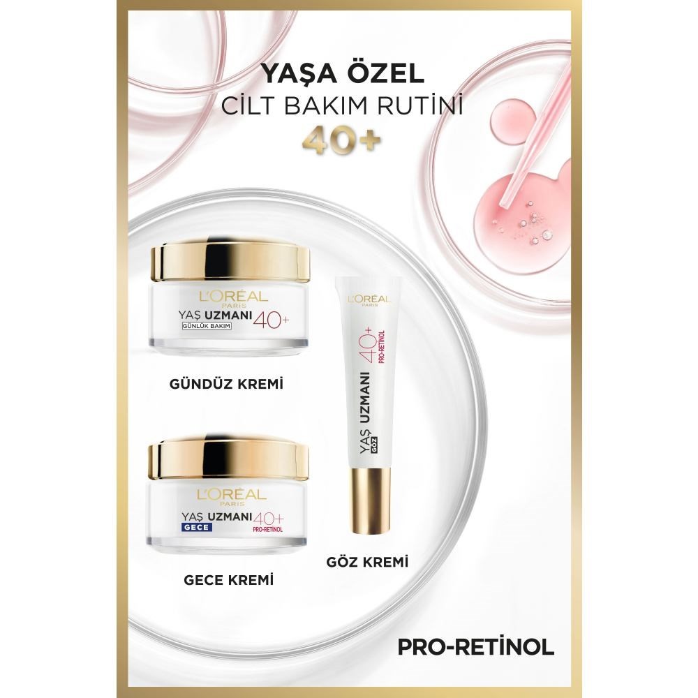 Loreal Paris Yaş Uzmanı 40+ Kırışıklık Karşıtı Sıkılaştırıcı Gece Kremi 50 ml