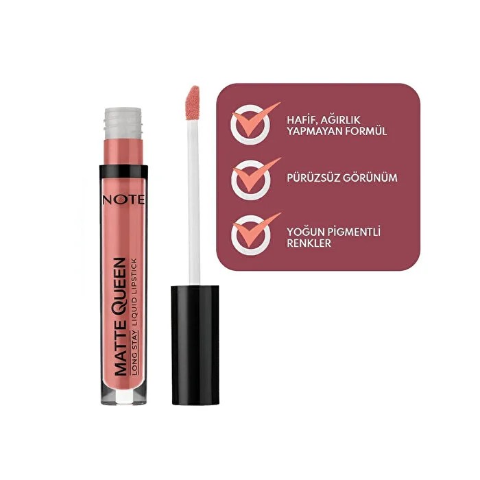 Note Matte Queen Lipstick Kalıcı Likit Ruj 04 French Kiss