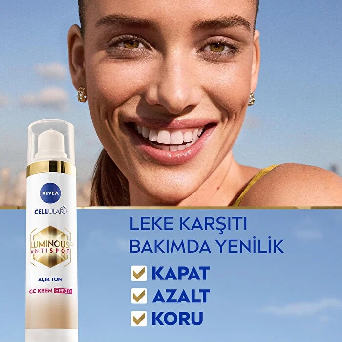 Nivea Luminous630 Koyu Leke Karşıtı CC Yüz Kremi SPF30 Açık Ton 40 ml