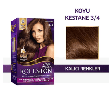 Koleston Kit Saç Boyası 3/4 Koyu Kestane