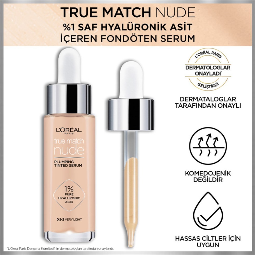 Loreal Paris Fondöten Serum True Match 0.5-2 31 ml