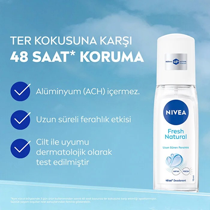 Nivea Fresh Natural Kadın Sprey Deodorant 75 ml