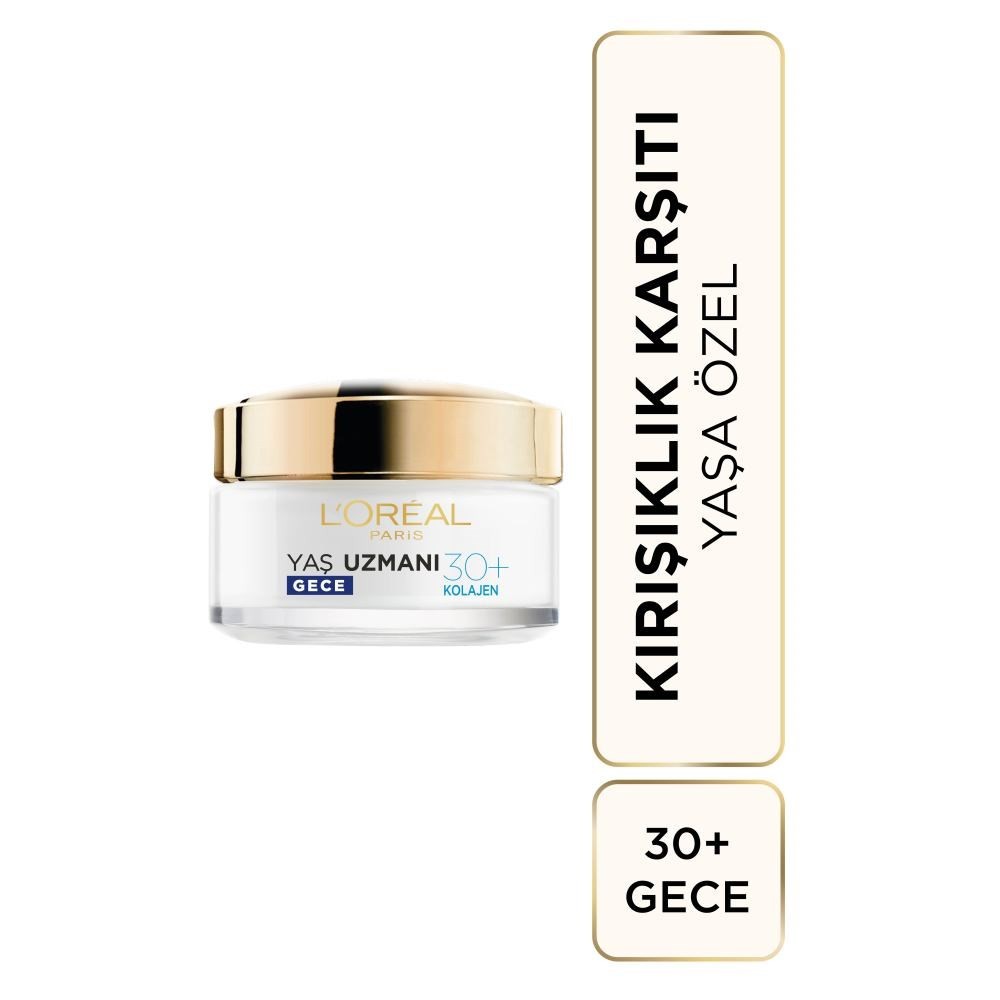 Loreal Paris Yaş Uzmanı 30+ Kırışıklık Karşıtı Nemlendirici Gece Kremi 50 ml