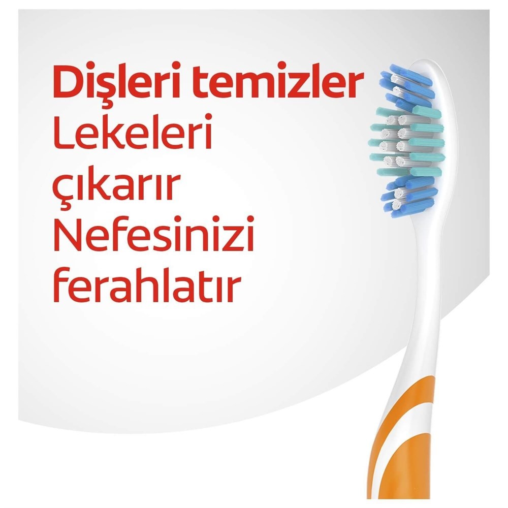 Colgate Diş Fırçası - Üçlü Etki Dil Temizleyicili Arka Dişlere Uzanan Orta Yumuşaklıkta