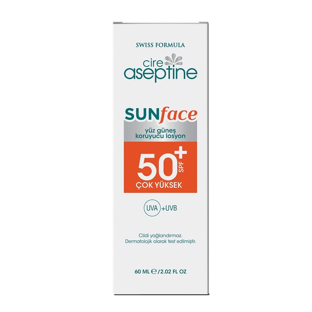 Cire Aseptine Yüz Güneş Koruyucu Losyon - Sun Face Screen Losyon +50Spf 60 ml