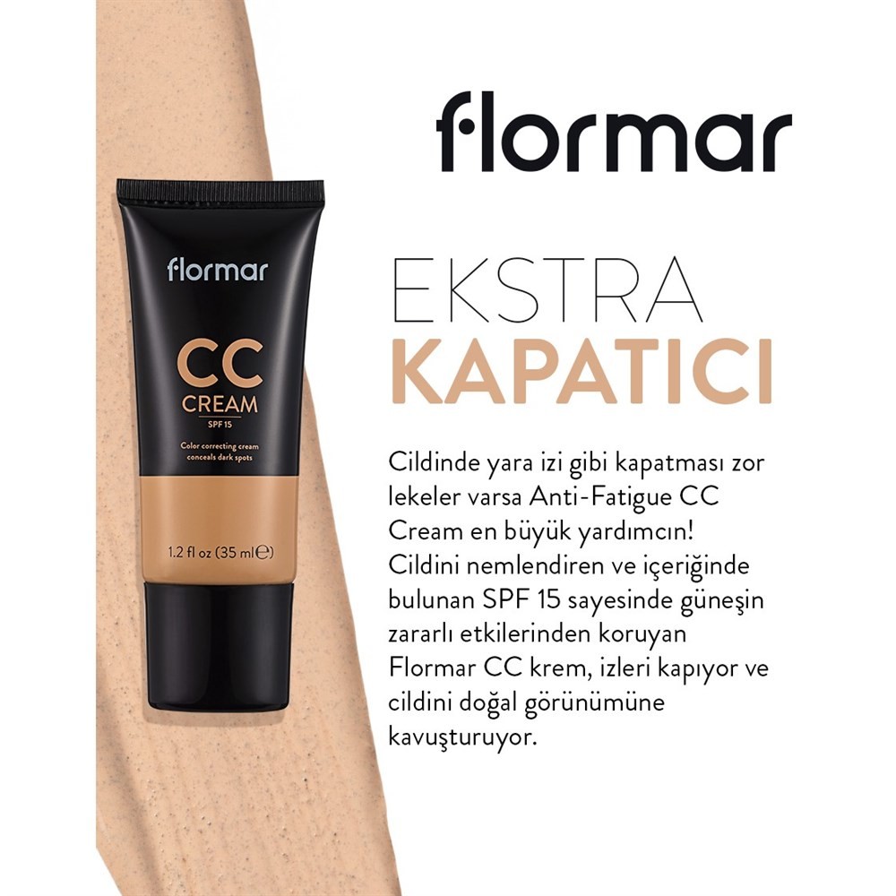 Flormar Renk Eşitleyici Krem CC Cream Anti-Fatigue 04