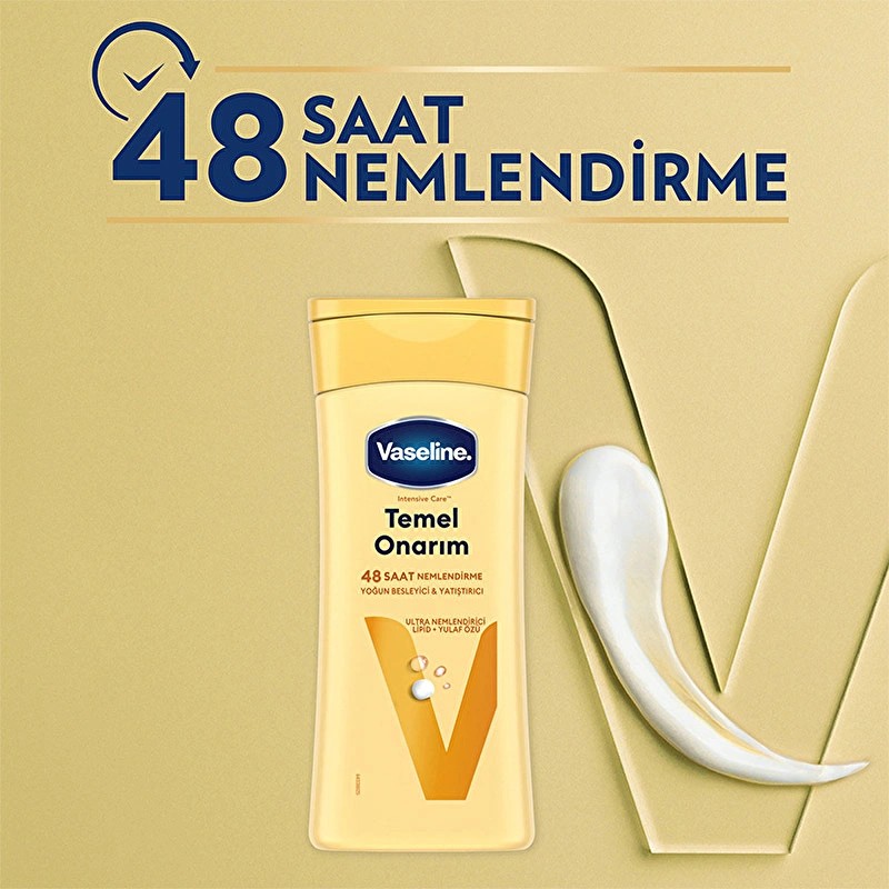 Vaseline Vücut Losyonu Temel Onarım Kuru Ciltler İçin 200 ml